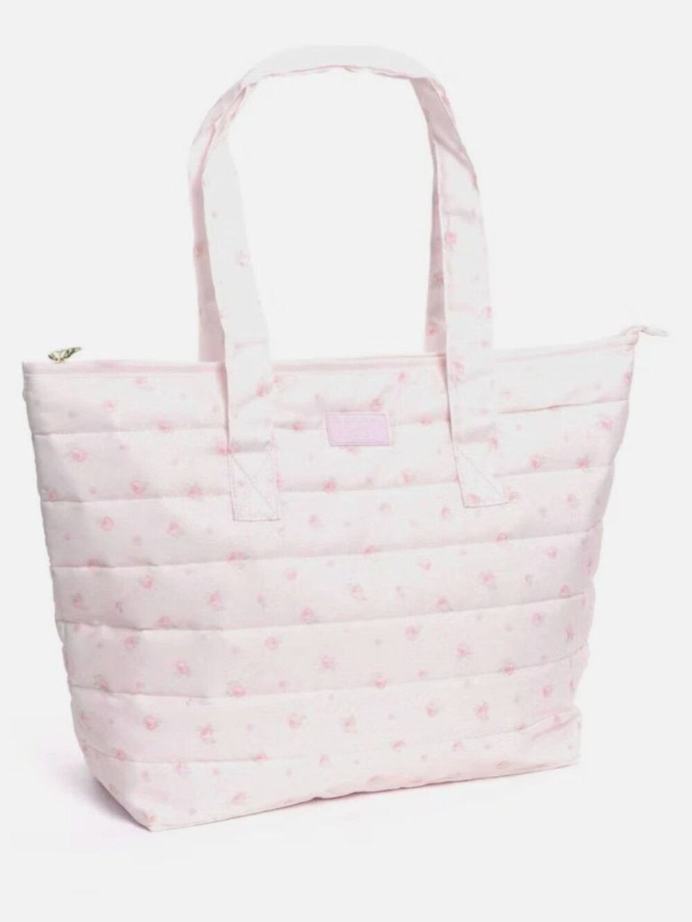 NWT LoveShackFancy Yoobi Blooming Heirloom Ditsy Quilted Tote Bag Ballet Bloom